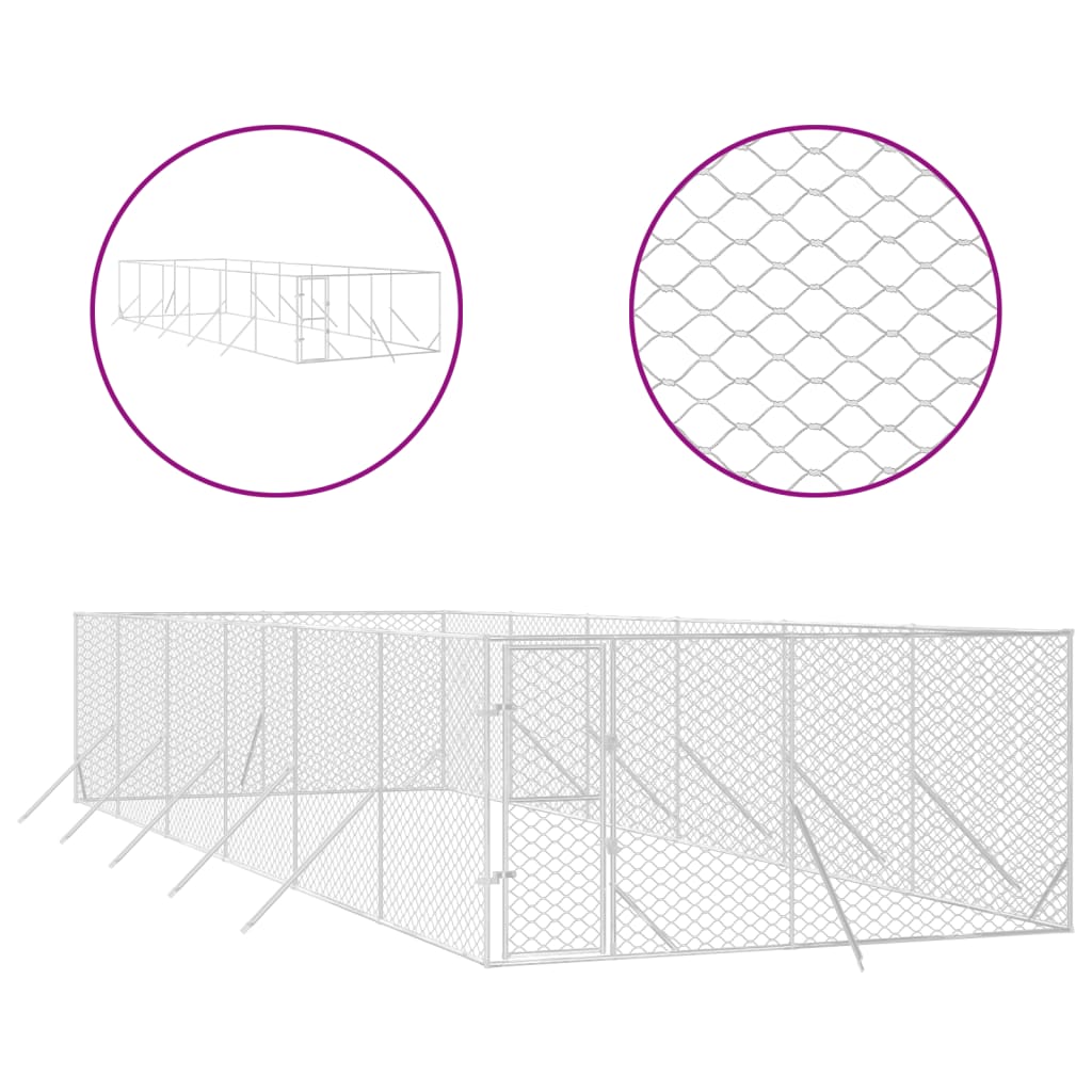 12x4m Steel Dog Run