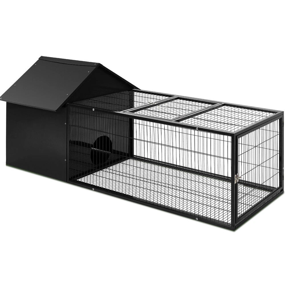 Metal rabbit cages, designed to keep your bunny safely enclosed.