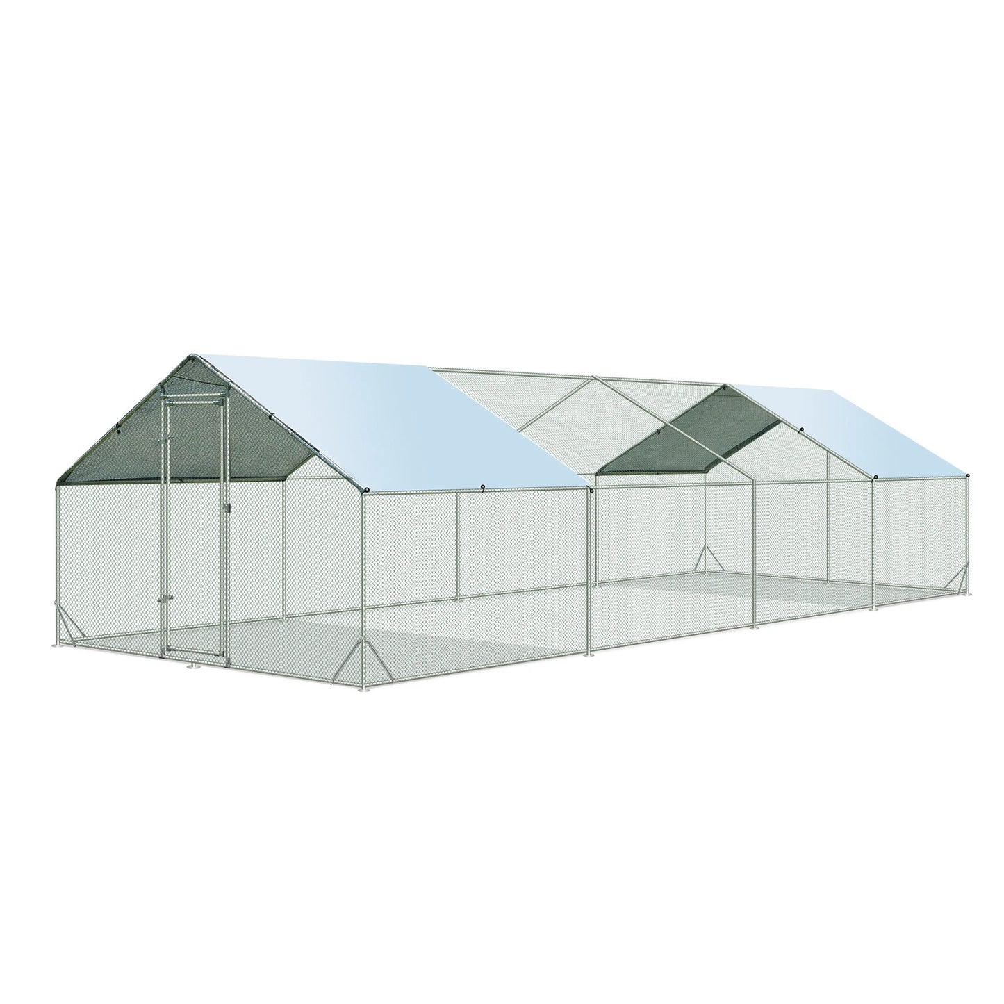 Huge 8 x 3m Steel Dog Enclosure with Roof