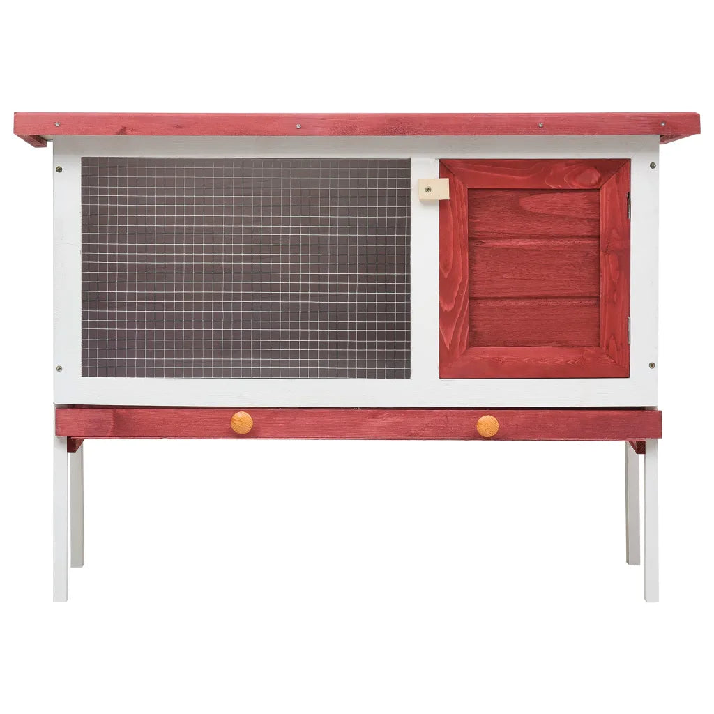 Single story rabbit hutch, designed for 1-2 bunnies.