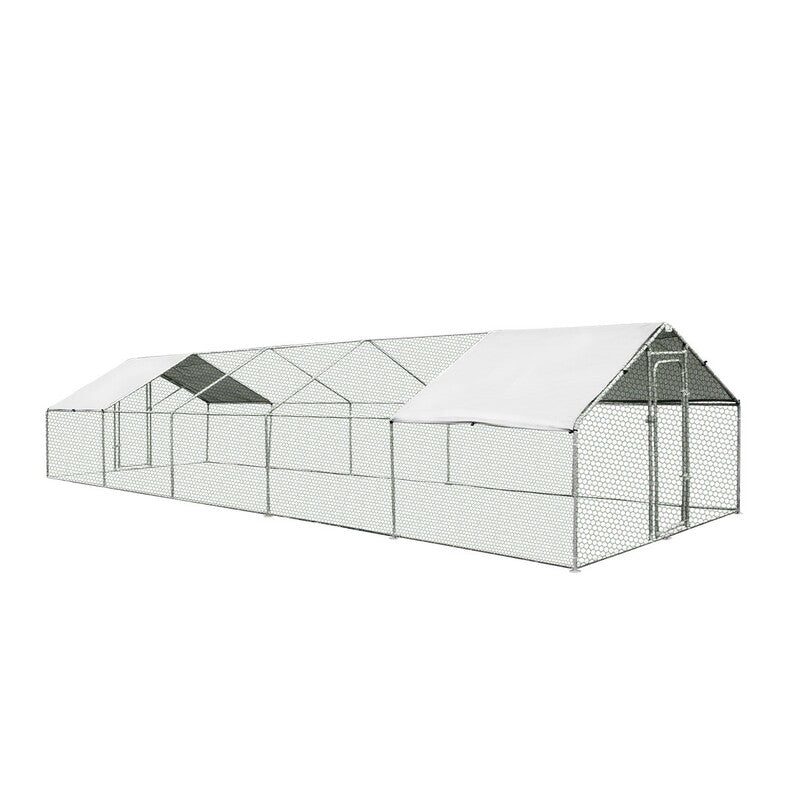 Full view of the 10 metre enclosure, showing the spacious design for backyard hens.