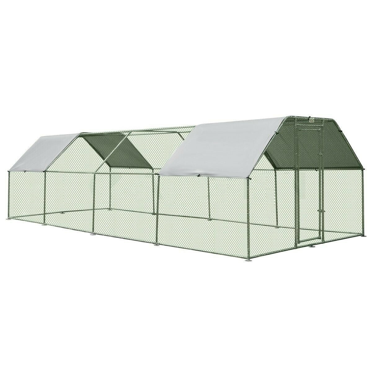 7.6 x 2.8 x 1.95m Walk In Cat Enclosure (Flat Roof)