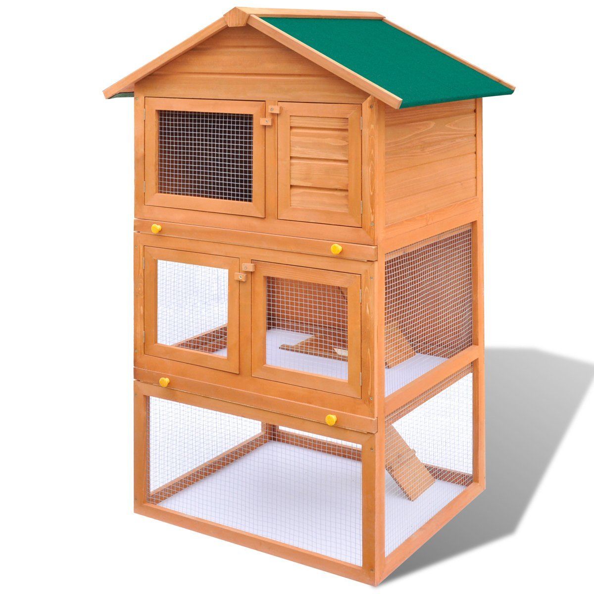 Large Three Storey Hutch with Run