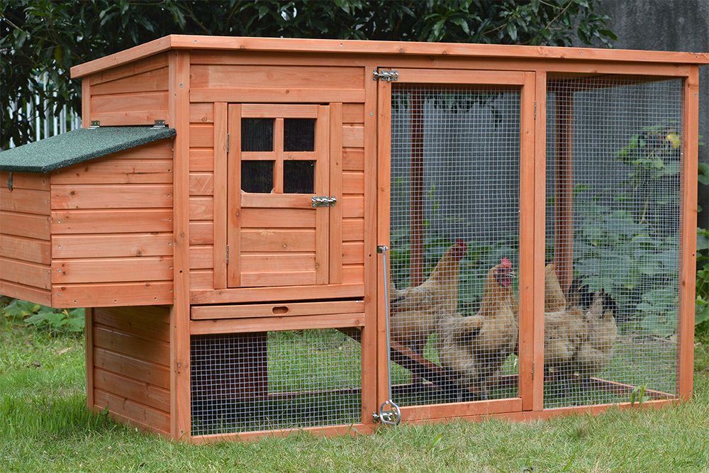 XL Rectangular Chicken Coop with Run