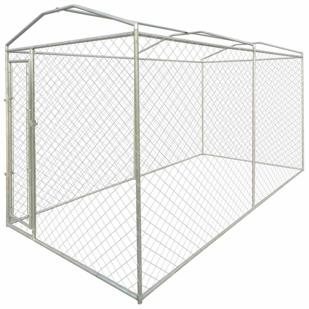 3.8 x 1.9m Steel Dog Enclosure with Roof
