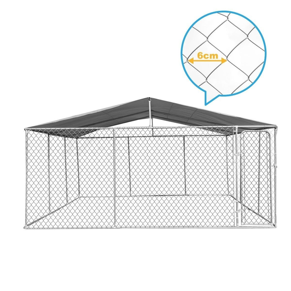4 x 4m Steel Dog Enclosure with Roof