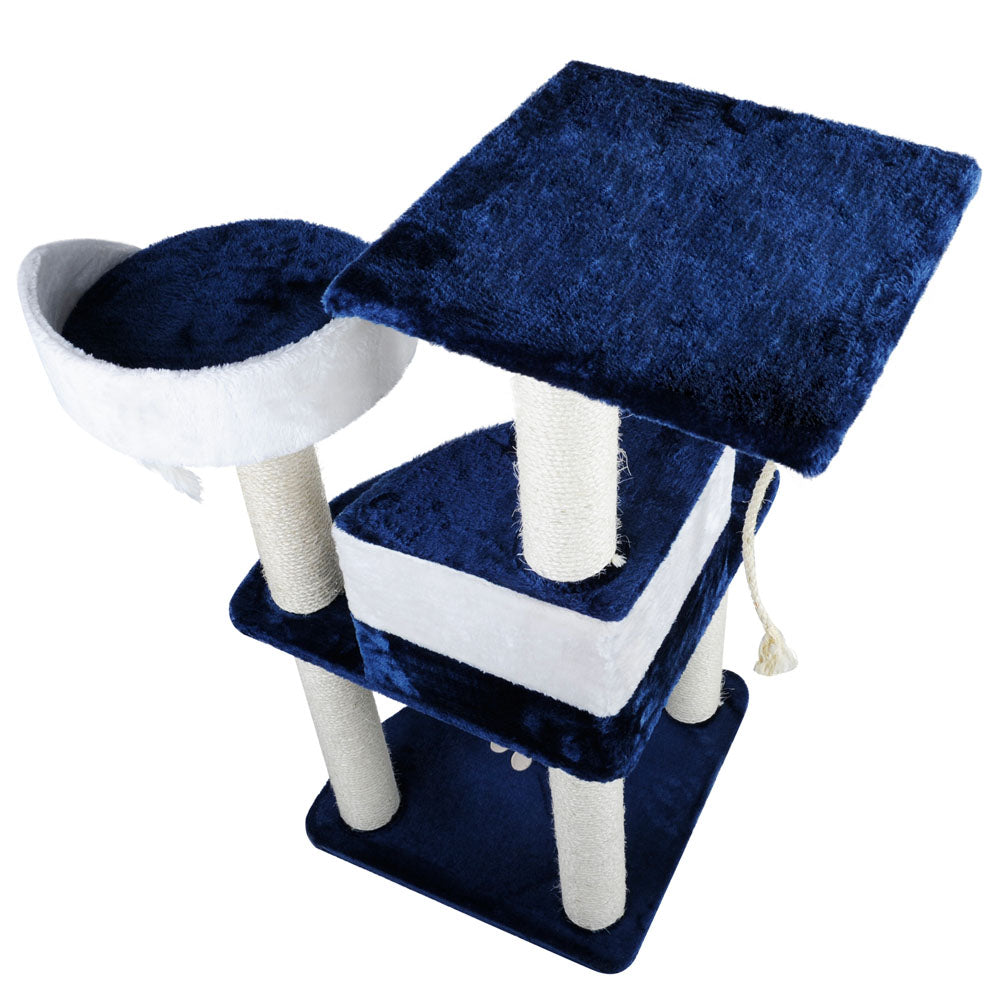 120cm Blue & White Scratcher