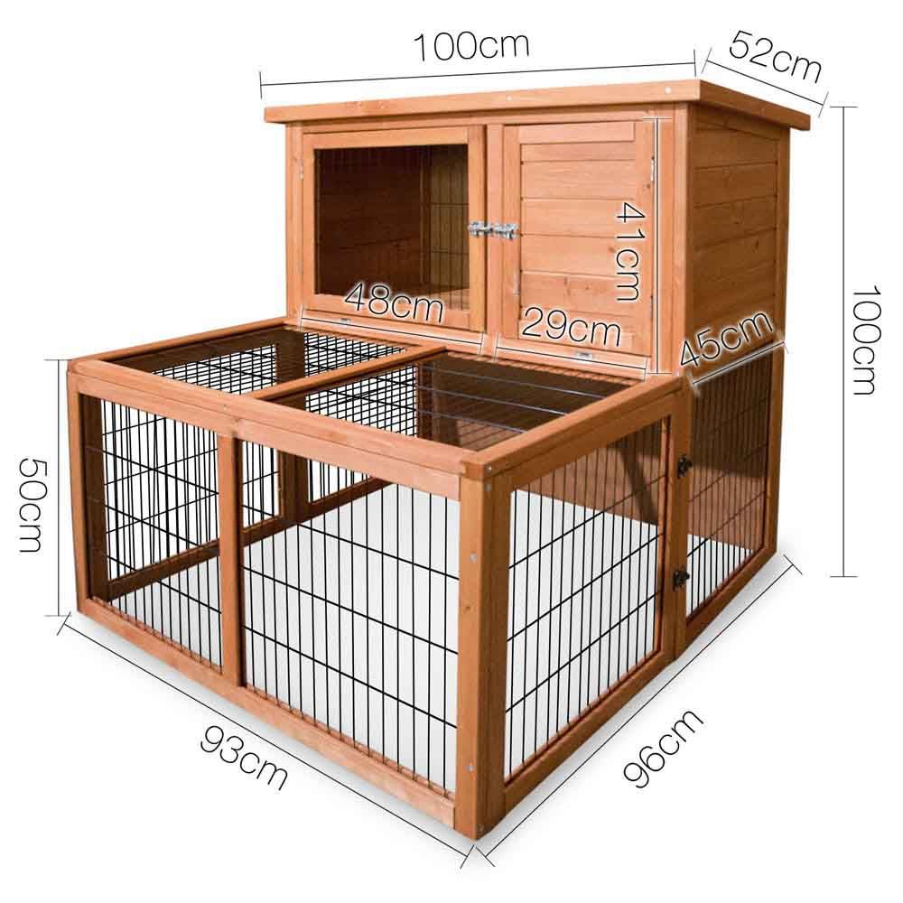 Roomy Two Storey Hutch with Run