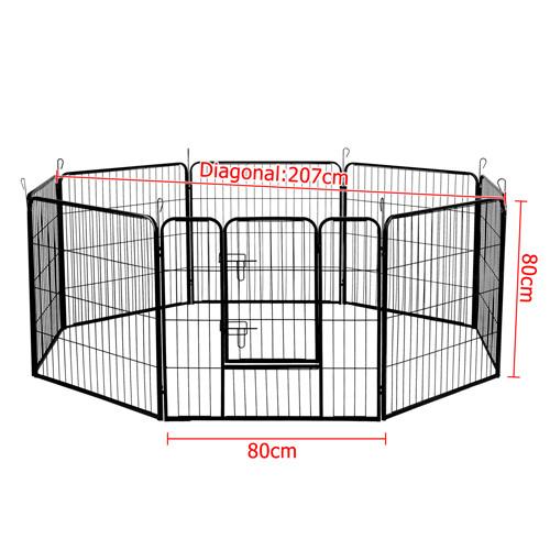 8 Panel Steel Dog Enclosure (80cm High)