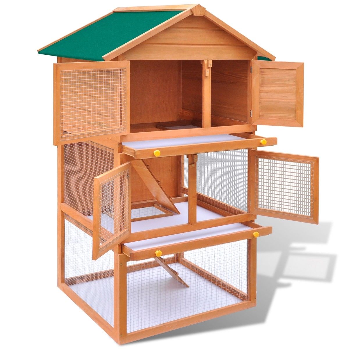 Large Three Storey Hutch with Run