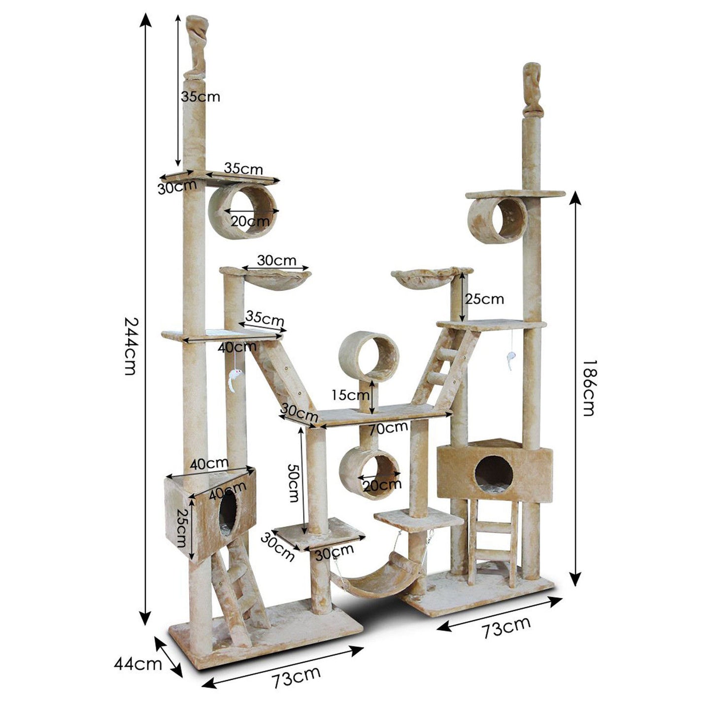 244cm Beige Monster Scratcher