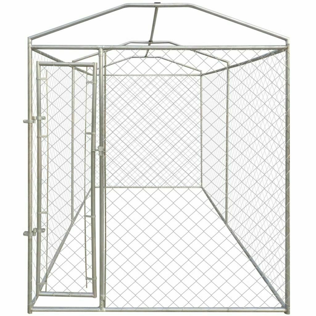 3.8 x 1.9m Steel Dog Enclosure with Roof
