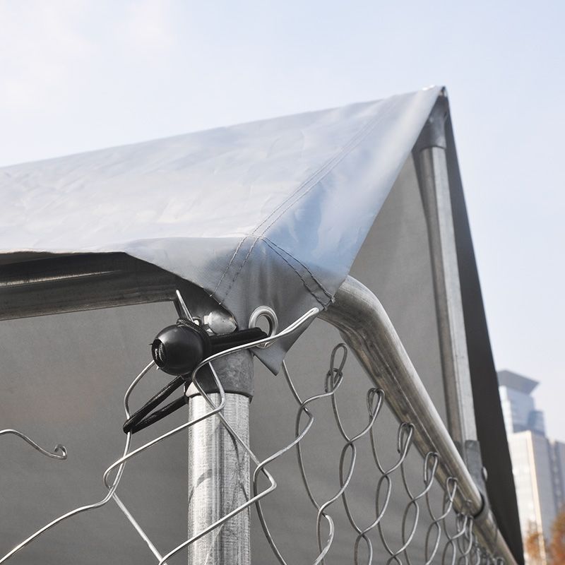 XL 4 x 4m Steel Dog Enclosure with Roof