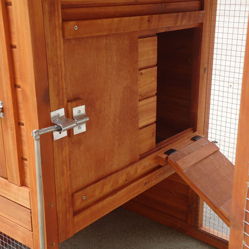 Rectangular Two Storey Hutch with Run