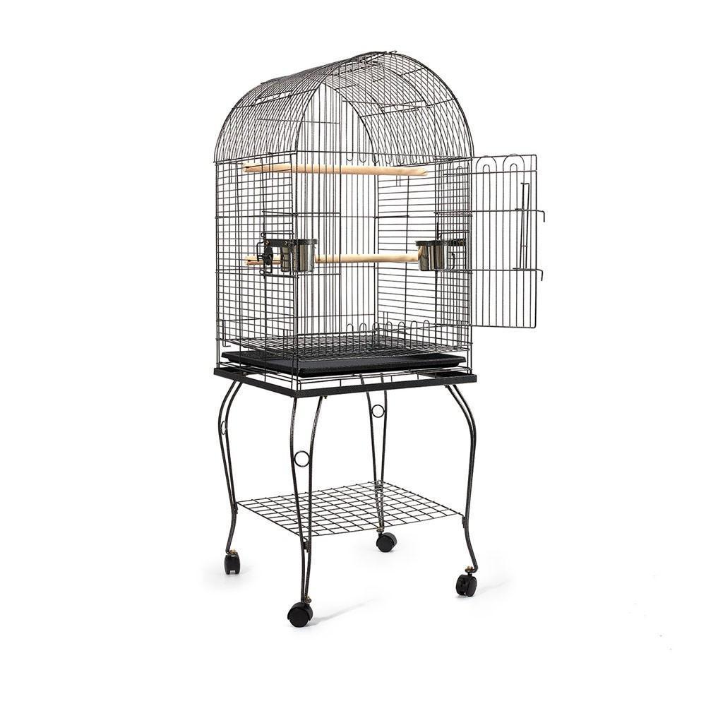 Medium Rounded Iron Bird Cage with Stand