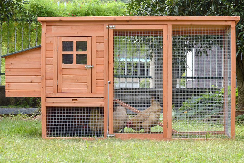 XL Rectangular Chicken Coop with Run