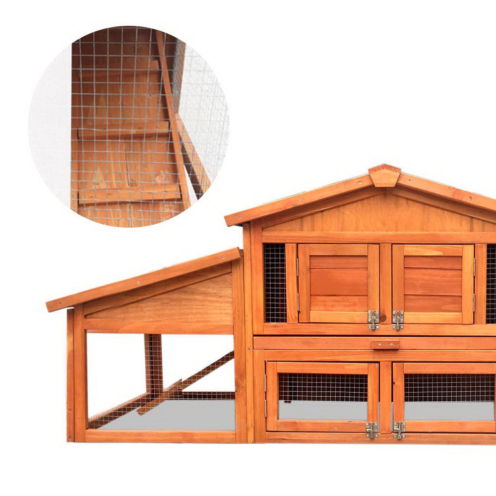 Deluxe Two Storey Hutch with Run