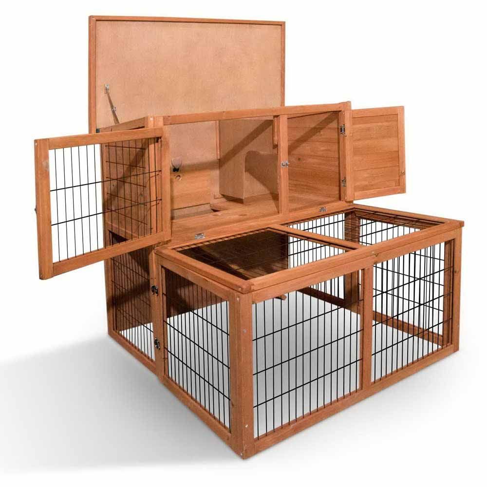 Roomy Two Storey Hutch with Run