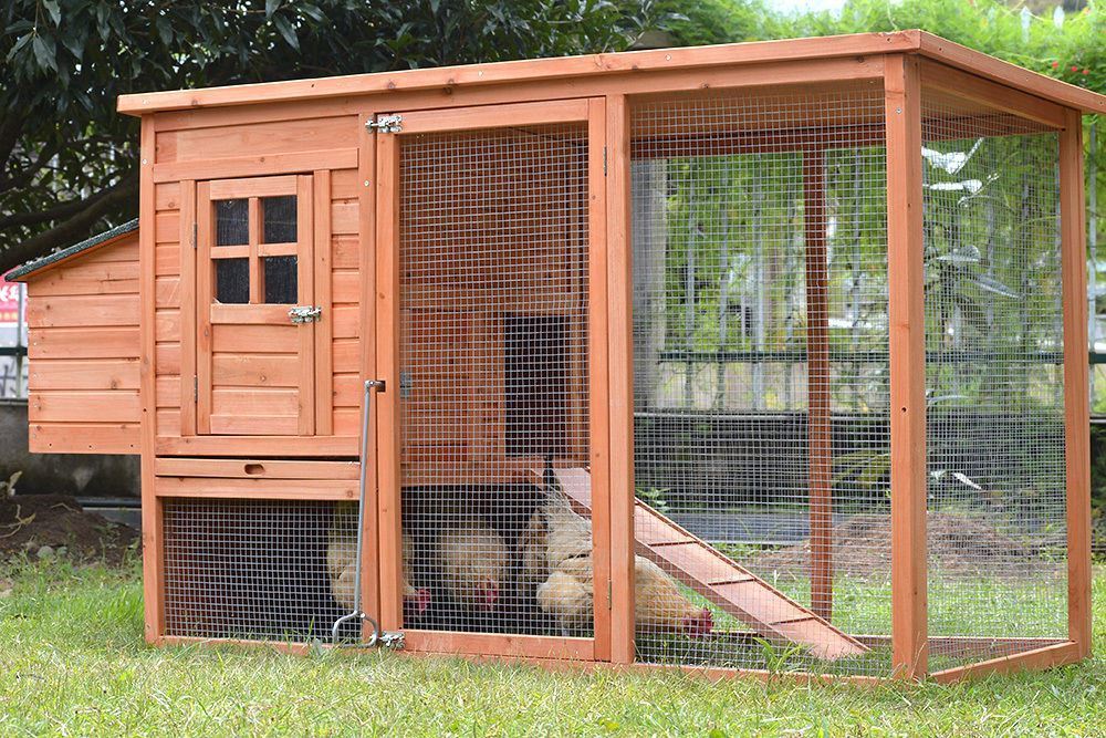 XL Rectangular Chicken Coop with Run