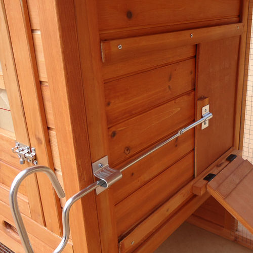 Rectangular Two Storey Hutch with Run