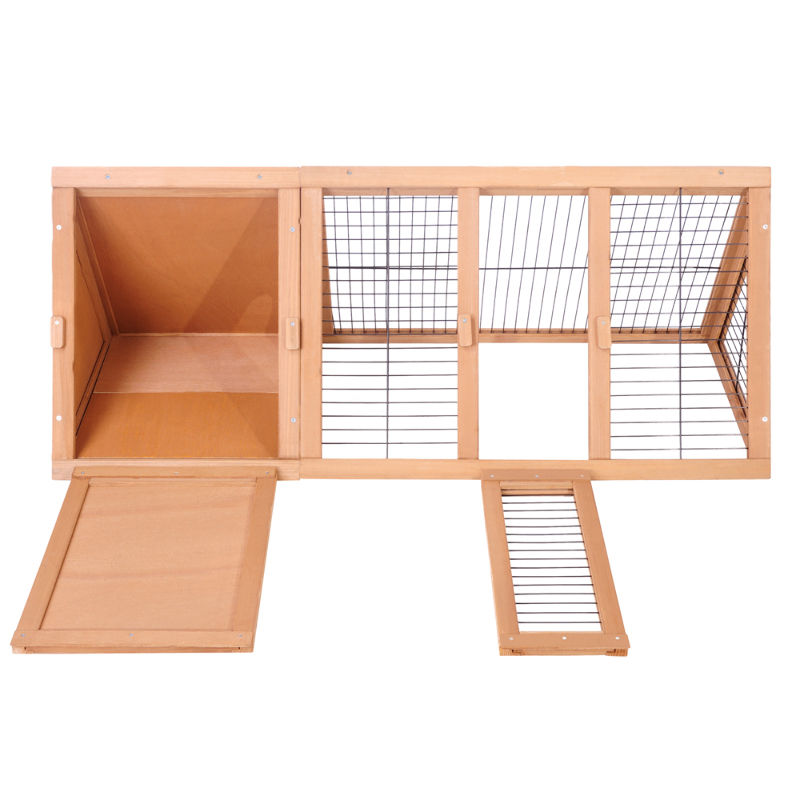 Large Triangular Hutch with Run
