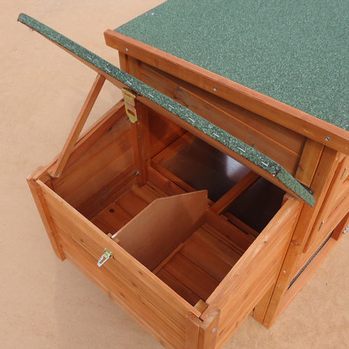 Rectangular Two Storey Hutch with Run