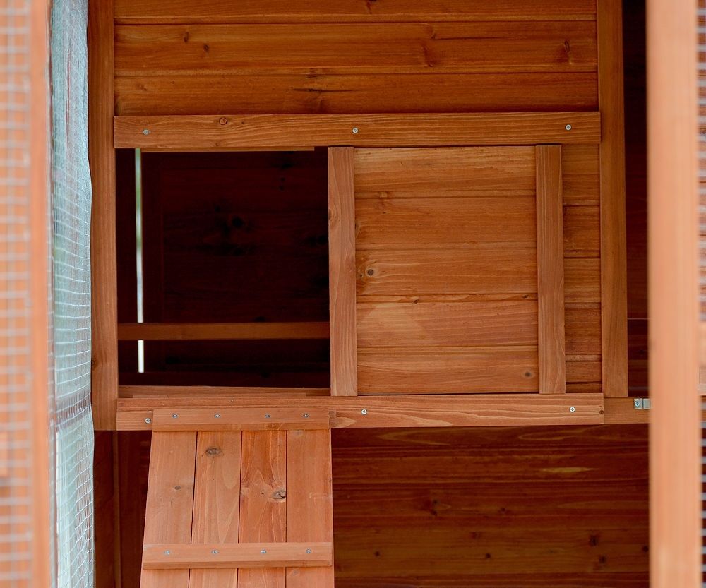 Two Storey Cat Enclosure with Large Run