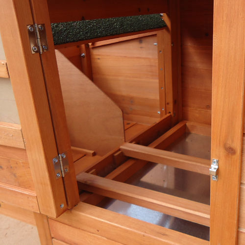 Rectangular Two Storey Hutch with Run