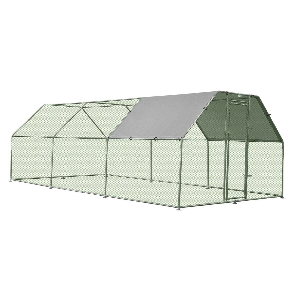 5.7 x 2.8 x 1.95m Walk In Cat Enclosure (Flat Roof)