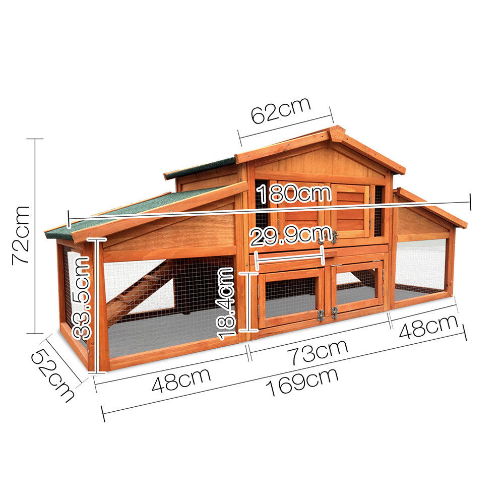 Deluxe Two Storey Hutch with Run