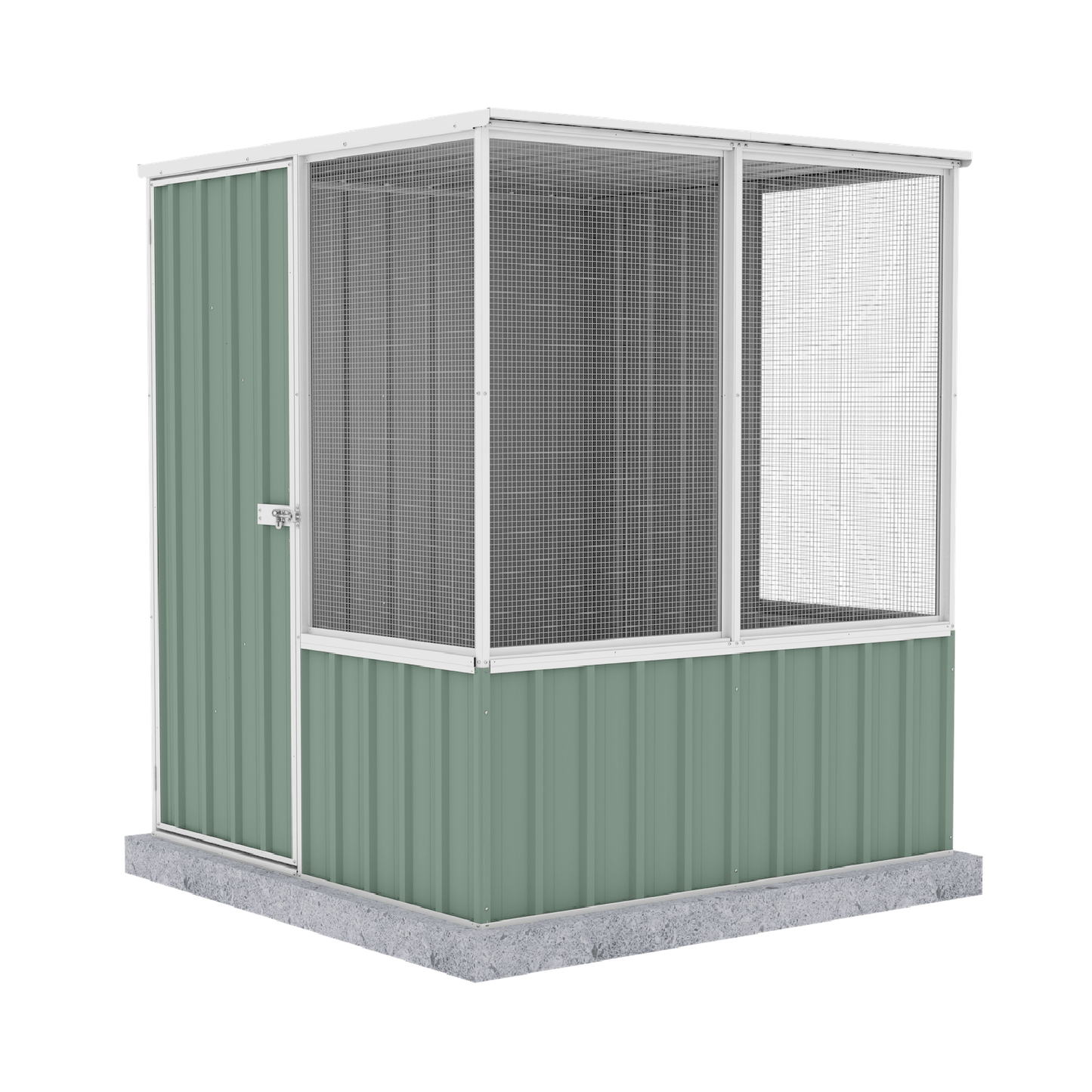 Medium Steel Bird Aviary (Green)