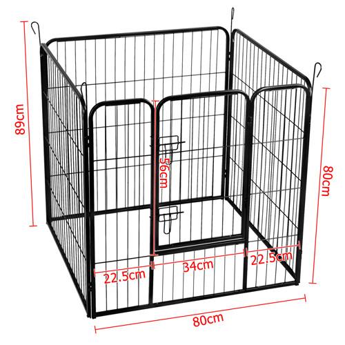 8 Panel Steel Dog Enclosure (80cm High)