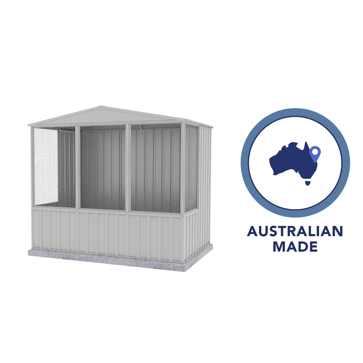 Large Steel Bird Aviary (Silver)