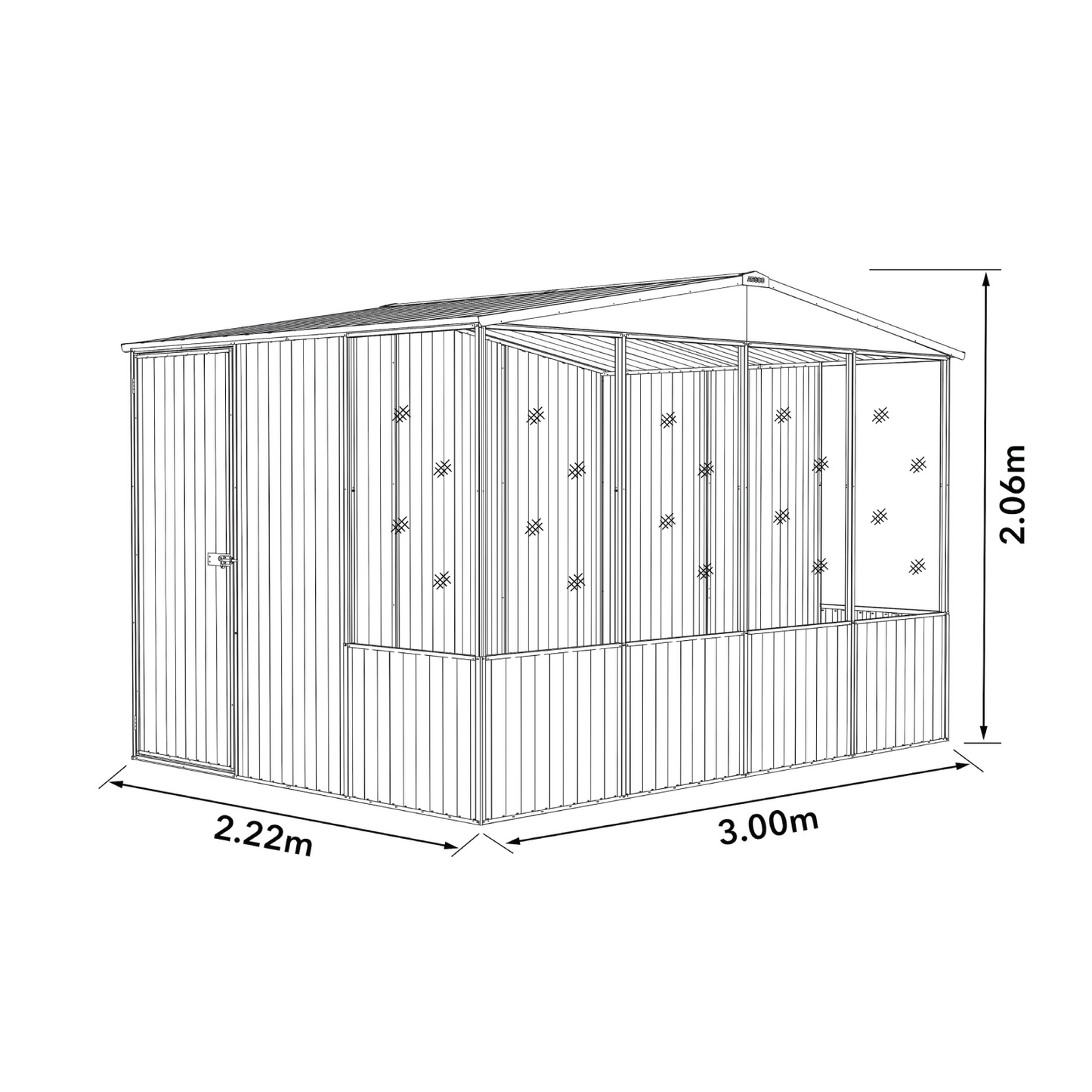 XL Steel Bird Aviary (Green)