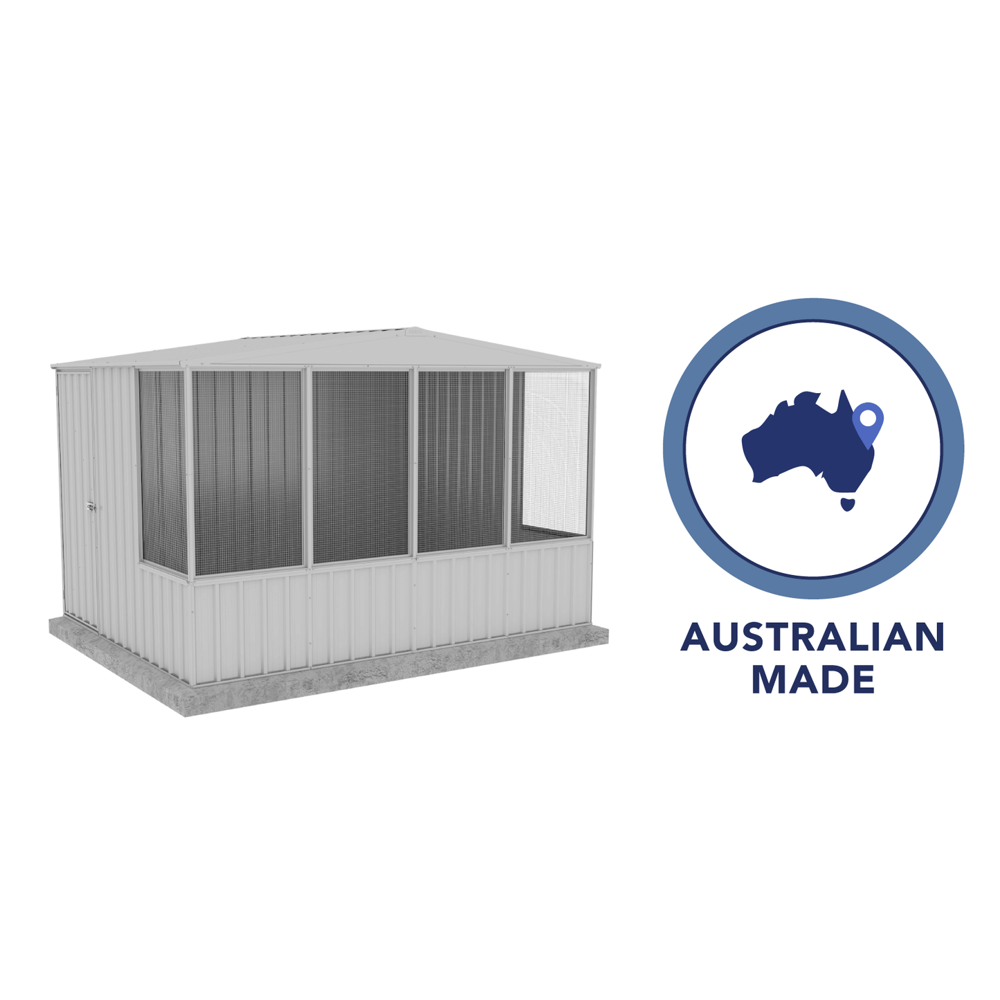 XL Steel Bird Aviary (Silver)