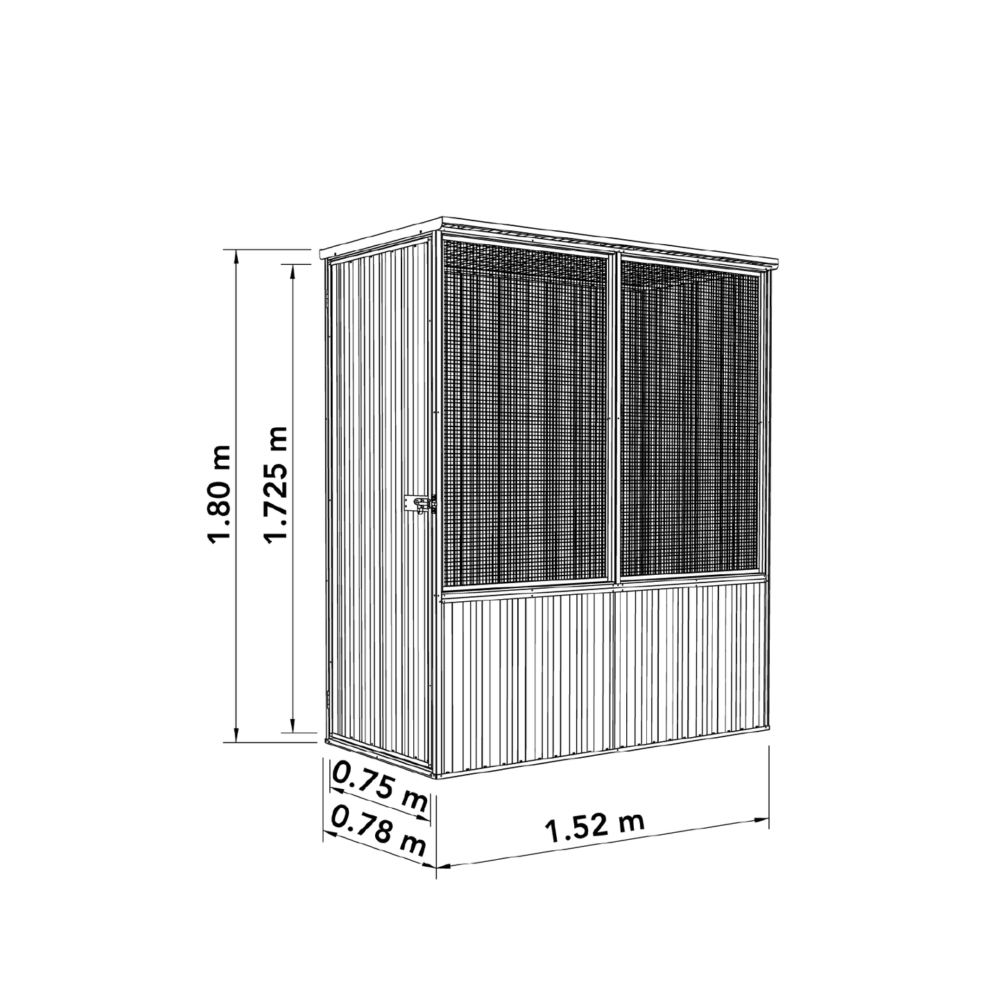 Small Steel Bird Aviary (Silver)