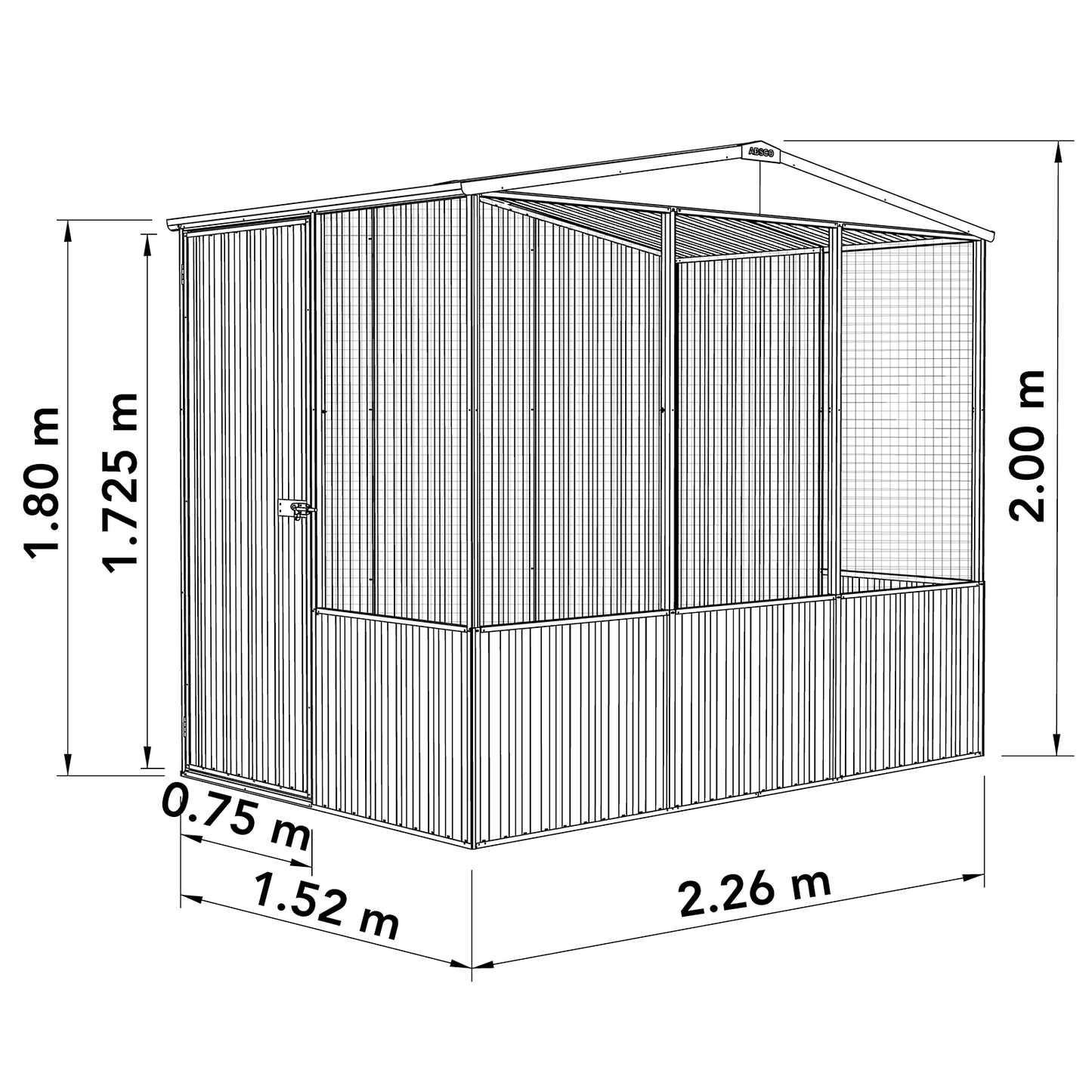 Large Steel Bird Aviary (Silver)