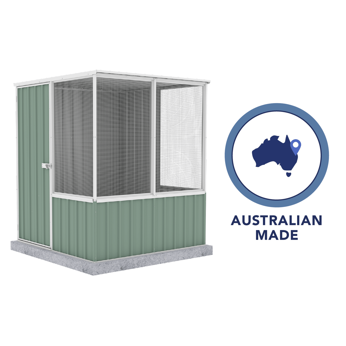 Medium Steel Bird Aviary (Green)