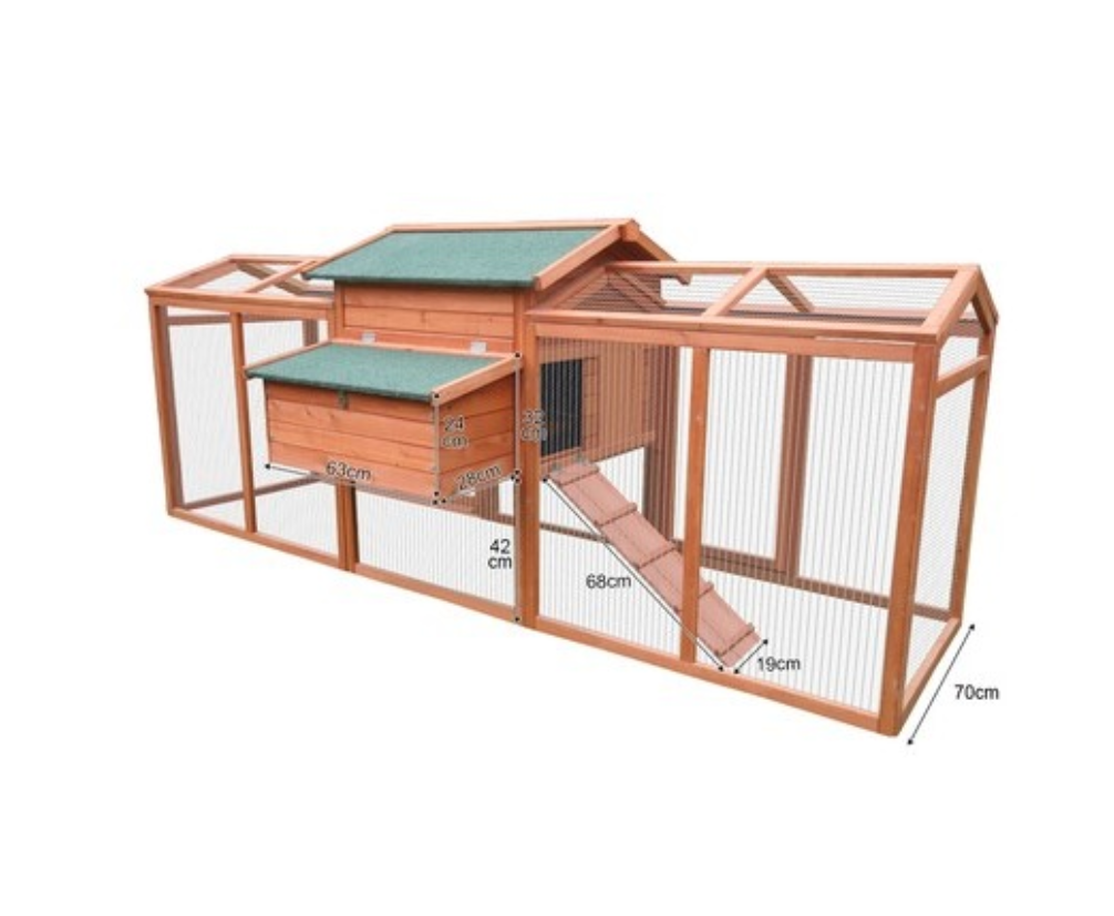 Spacious Chicken Coop and Run Combo