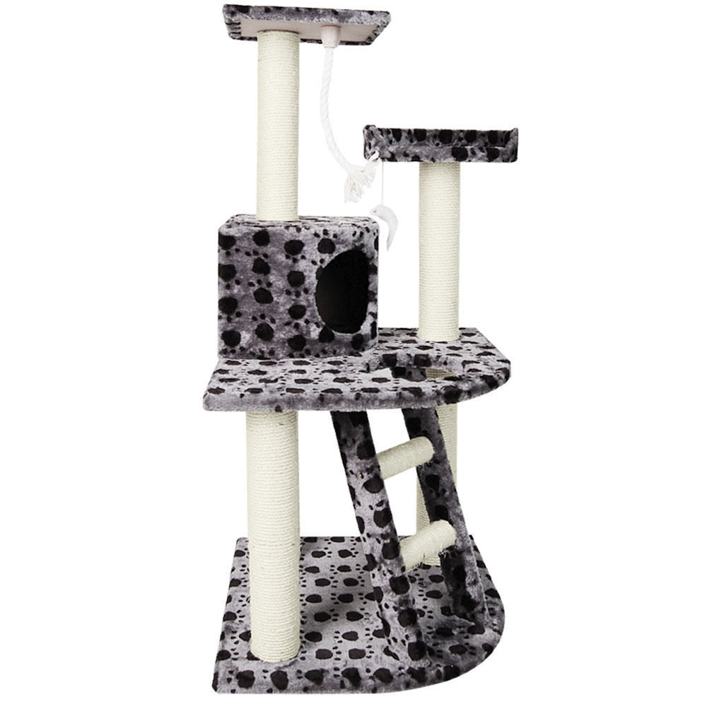 120cm Grey Paw Print Scratcher