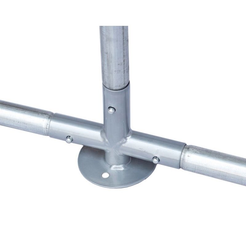 Base support frame of the galvanised steel cat enclosure for added stability.