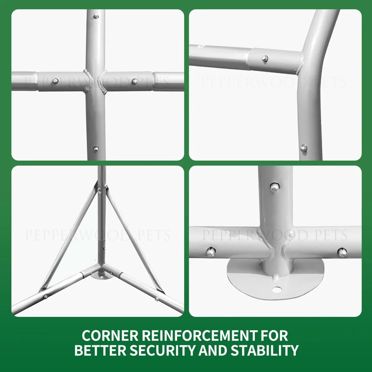 Steel tubing made from galvanised steel for lasting strength.