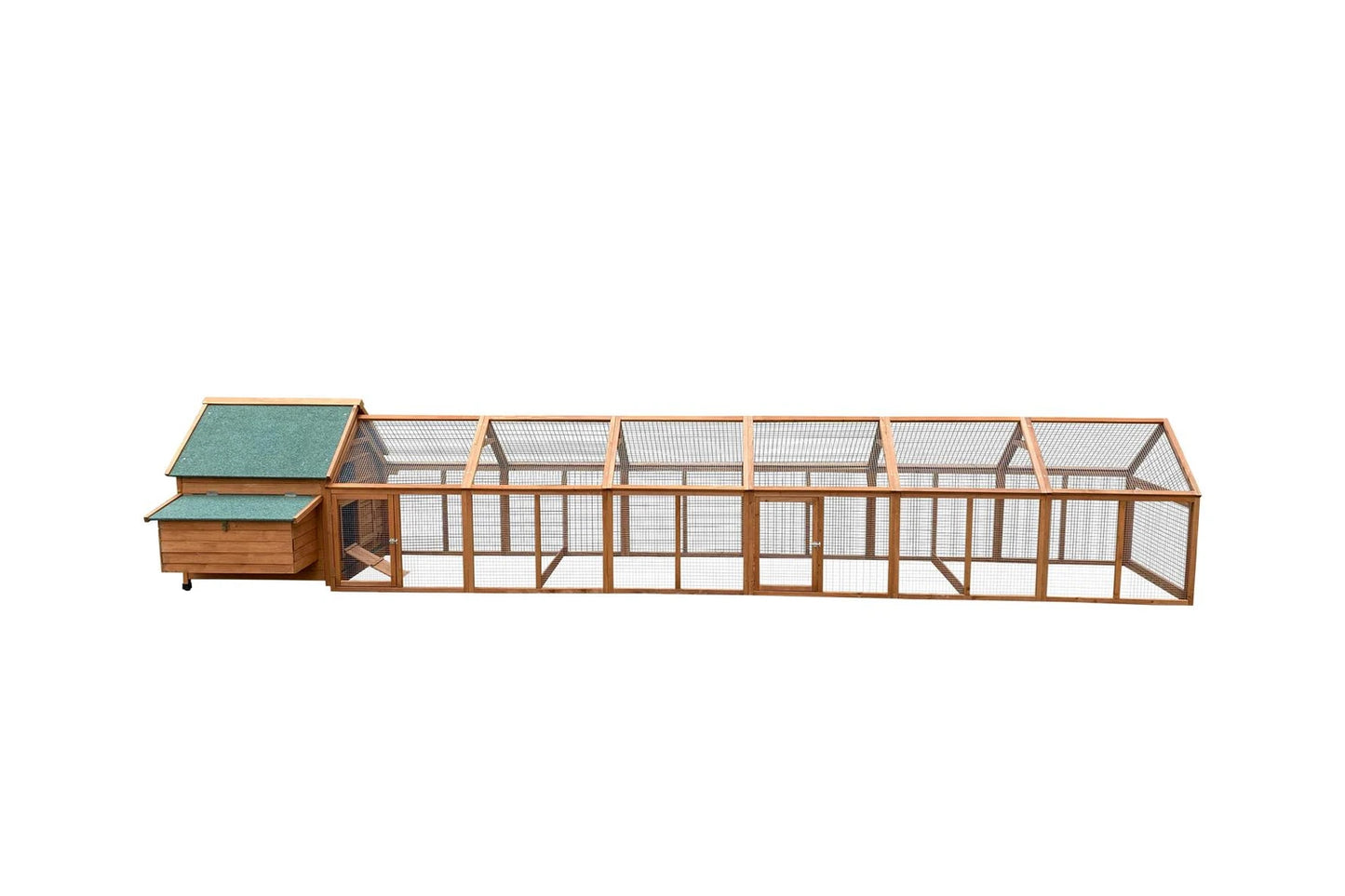 Poultry coop and run, designed for up to 10-12 chickens.