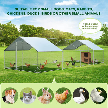 Chicken enclosure providing a safe and spacious area for free-range hens.