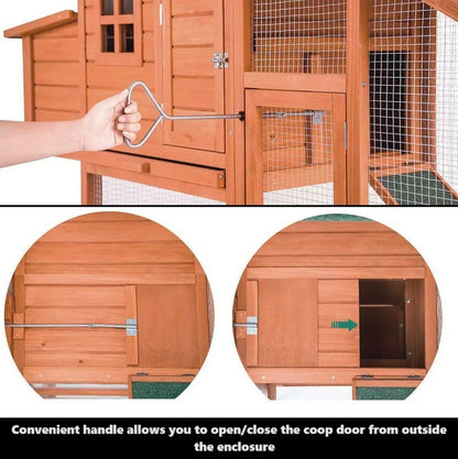 Jumbo Chicken Coop and Run Combo with Dual Coops
