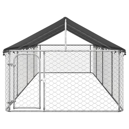6x2m Steel Dog Enclosure with Roof