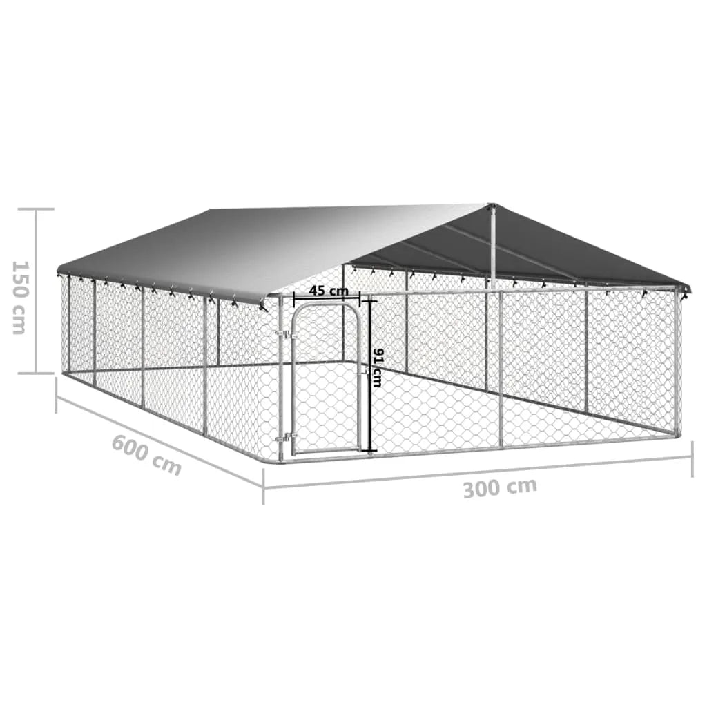 Huge 6x3m Steel Dog Run with Roof