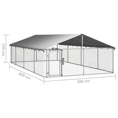 Huge 6x3m Steel Dog Run with Roof