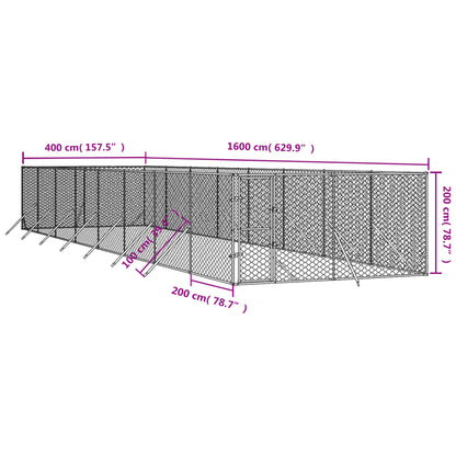 16x4m Steel Dog Run