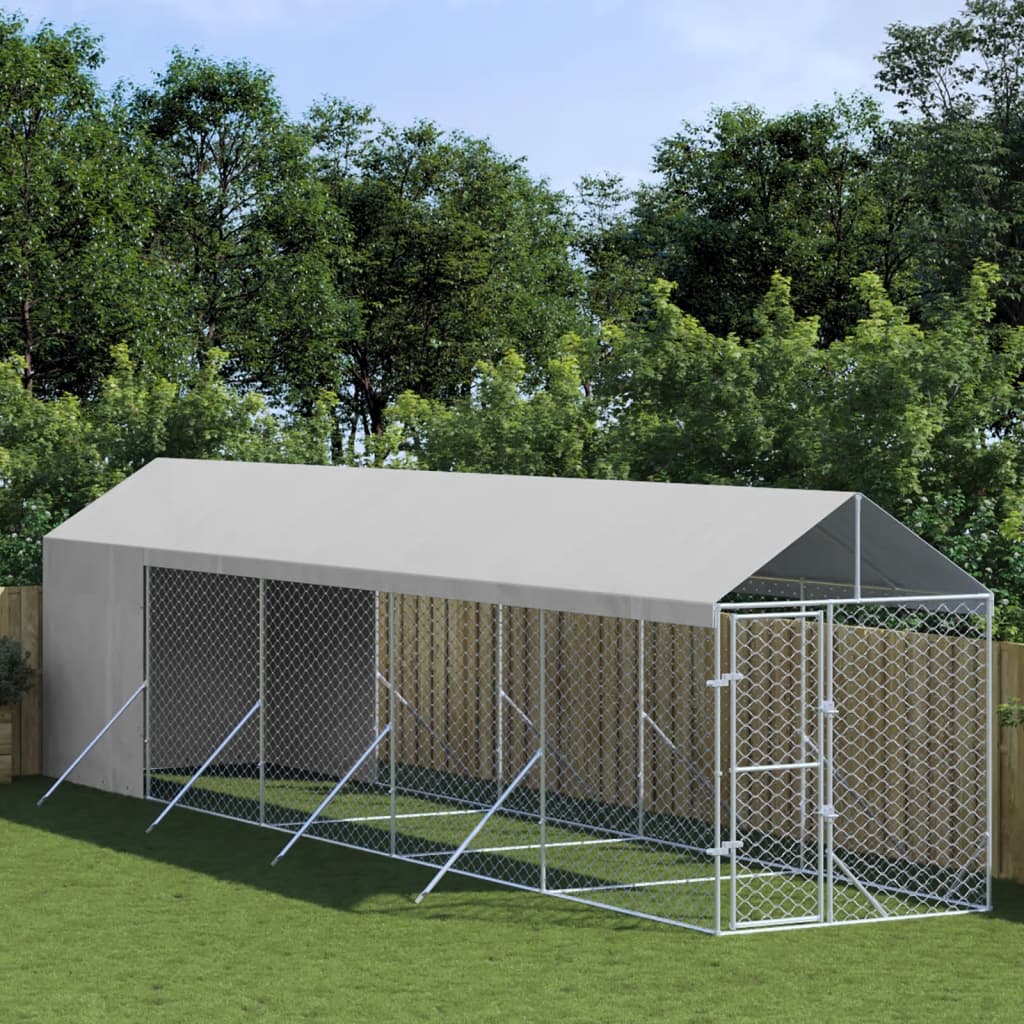 10x2m Steel Dog Run with Roof